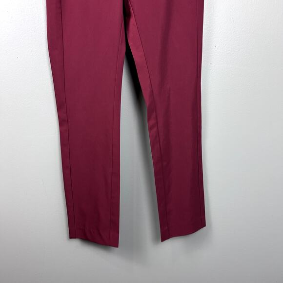 Theory Navalane Becker Stretch Twill Back Zip Skinny Leg Ankle Pant Red size 6 - Picture 10 of 10